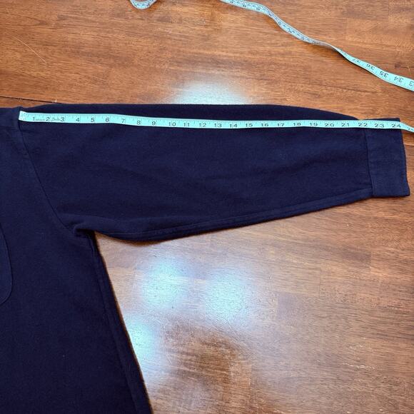 Vtg Tommy Hilfiger Wool Blend Blue Button Down Shirt Pocket Crest Men's XL - Picture 8 of 12